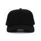 Black 5 Panel League Star Snapback, front view
