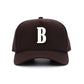 Espresso 5 Panel League Star Snapback, front view