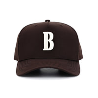 Espresso 5 Panel League Star Snapback, front view