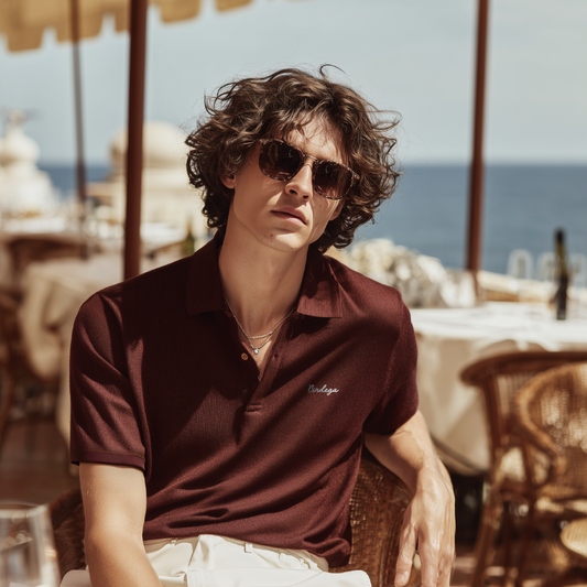Chrome Short Sleeve Polo (Burgundy)