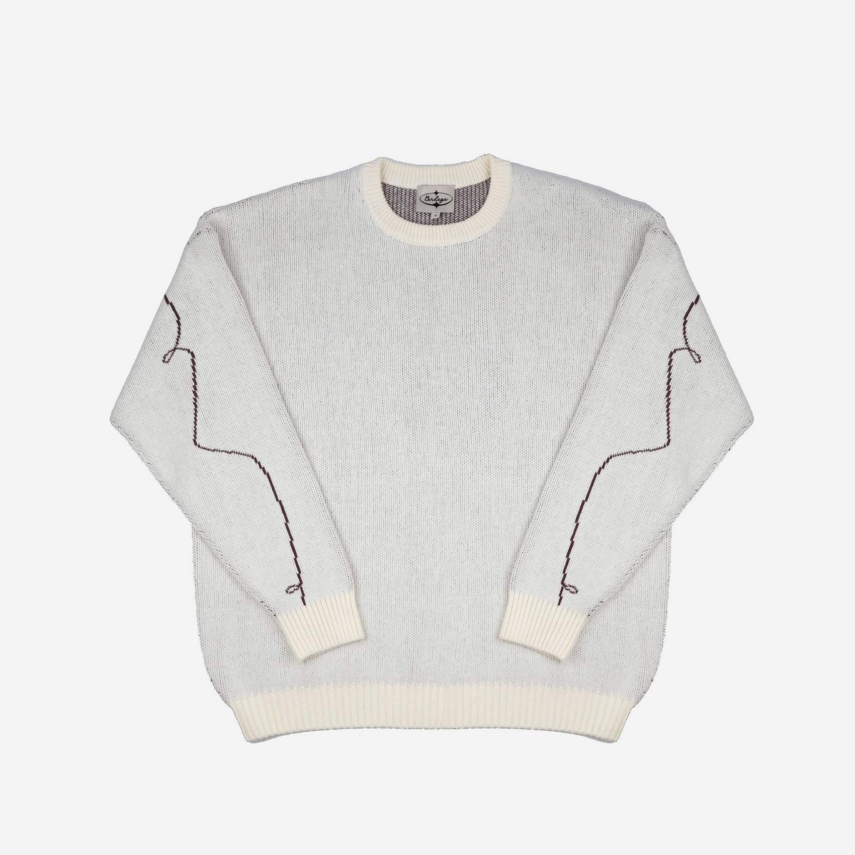 Western Jacquard Knit Crew Sweater